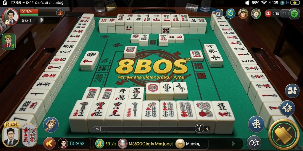 Tampilan gameplay Mahjong yang seru di 88BOS
