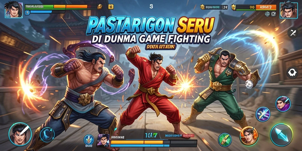 Tampilan gameplay ASIA128 yang menampilkan aksi pertarungan epik.