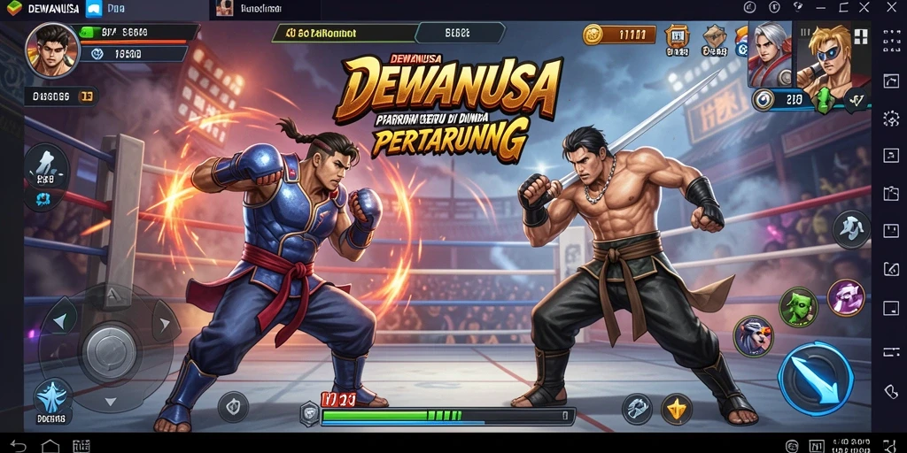 Gambaran mendebarkan dari pertarungan karakter di DEWANUSA.