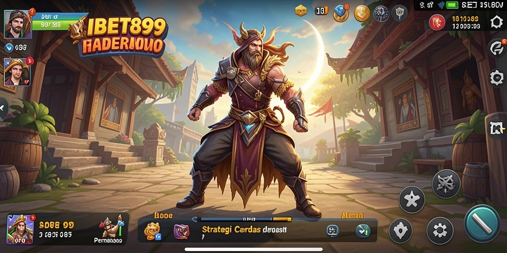 Screenshot gameplay menunjukkan aksi strategi yang intens dan mendebarkan.