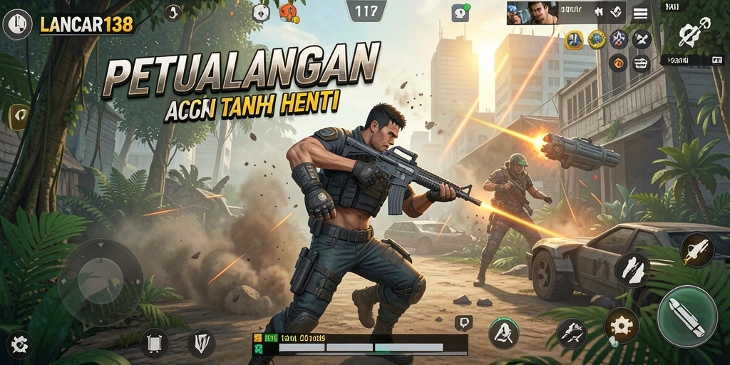 Gameplay action intens dalam LANCAR138 yang menarik.