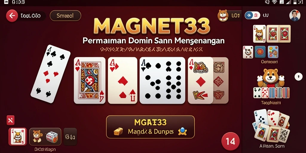 Tampilan menarik gameplay domino di MAGNET33.
