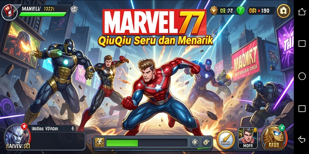 Tampilan gameplay seru di MARVEL77 dengan teman-teman.
