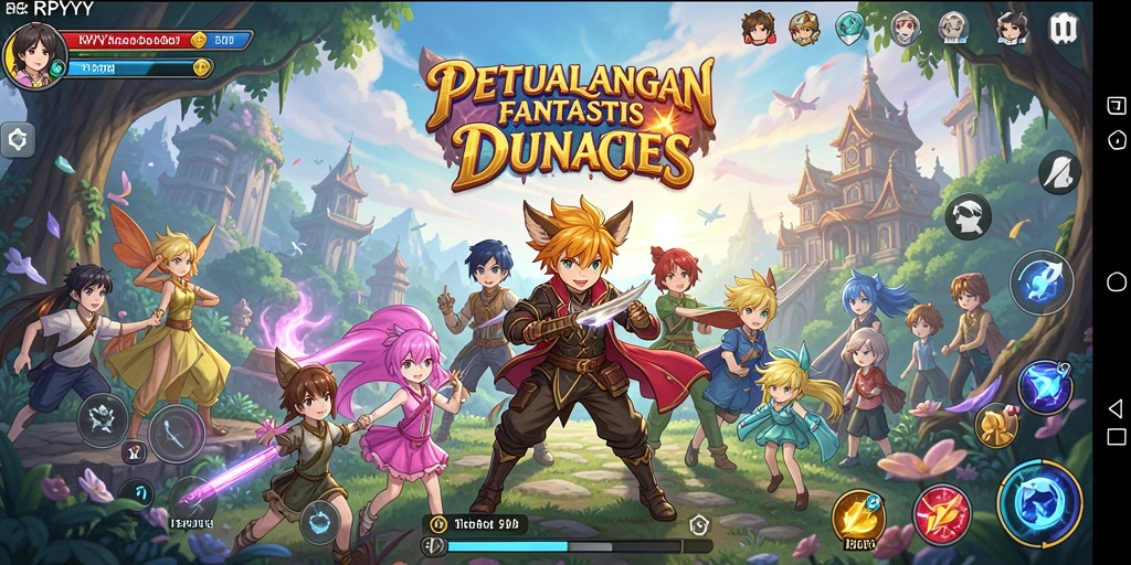 Tampilan menarik dari gameplay Anime di RPYYY.
