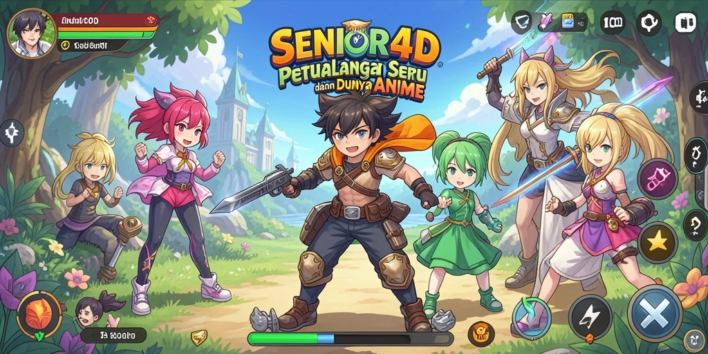 Gameplay seru dan interaktif dalam SENIOR4D dengan karakter Anime.